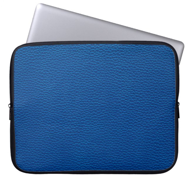 Ledertextur im Hintergrund, blau,textur Laptopschutzhülle (Vorderseite)