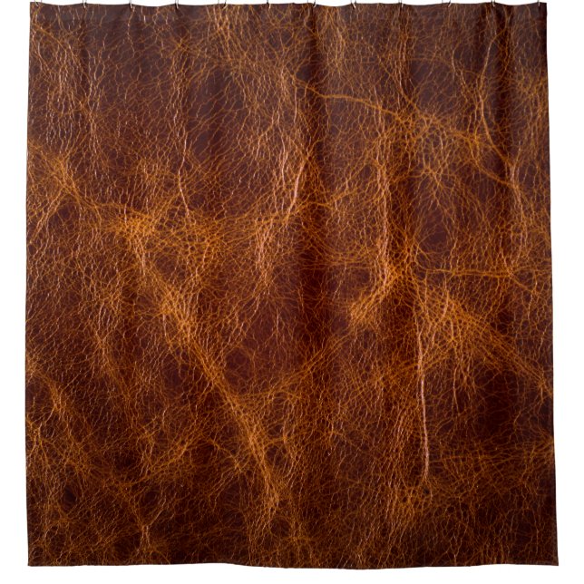 Ledertextur in Braun,Textur,Hintergrund,ar Duschvorhang (Vorderseite)