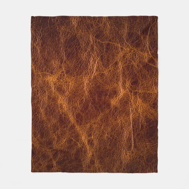 Ledertextur in Braun,Textur,Hintergrund,ar Fleecedecke (Vorderseite)