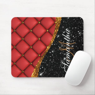 Ledertextur und Glitzer Mousepad