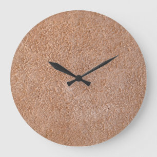 Ledertextur Wildleder-Hintergrund-Muster natürlich Große Wanduhr