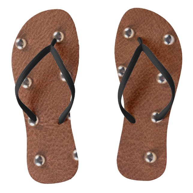 Ledertexturmuster Flip Flops (Fußbett)