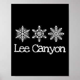 Lee Canyon Nevada Schneeflocken Schneeflocken Skif Poster