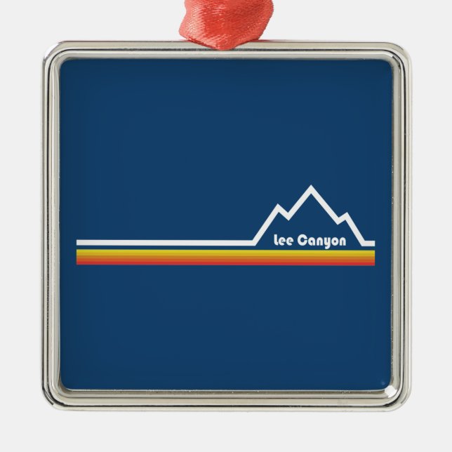 Lee Canyon Ski Resort Ornament Aus Metall (Vorne)