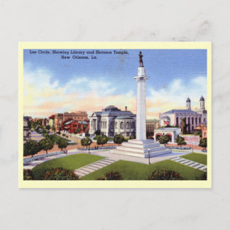Lee Circle, New Orleans, Louisiana Vintag Postkarte