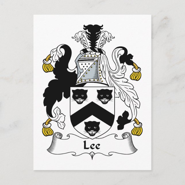 Lee Familienwappen Postkarte (Vorderseite)