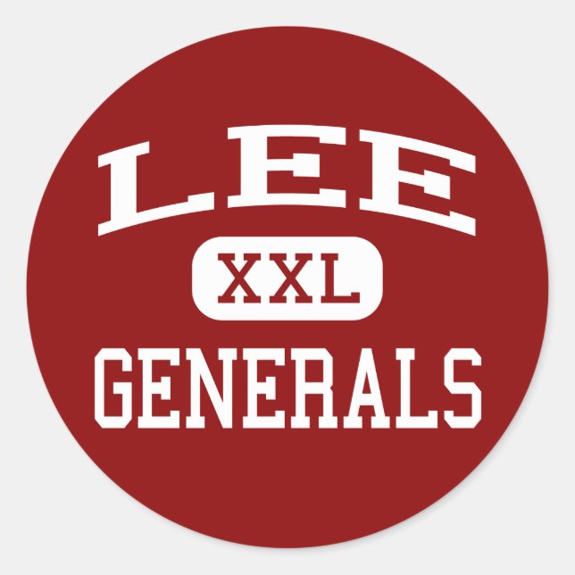 Lee - Generäle - Oberschule - Jonesville Virginia Runder Aufkleber (Vorderseite)