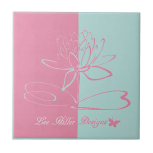 Lee Hiller Designs Akzente Pink Aqua Fliese