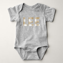 Lee Hmong Nachname Kariert Familienname Matching S Baby Strampler