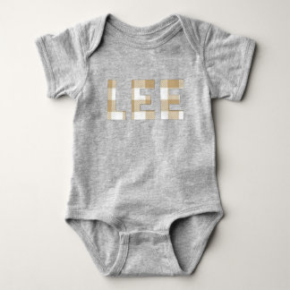 Lee Hmong Nachname Kariert Familienname Matching S Baby Strampler