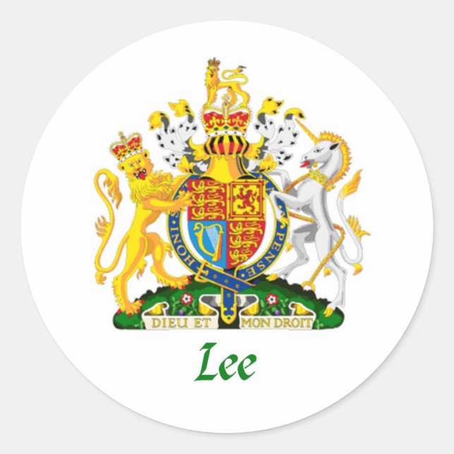 Lee Shield aus Großbritannien Runder Aufkleber (Vorderseite)