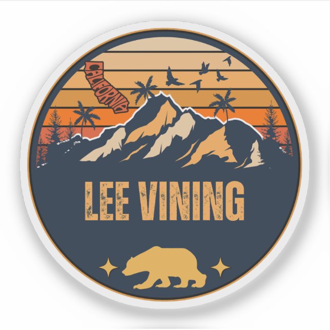 Lee Vining, Kalifornien Aufkleber (Vorderseite)