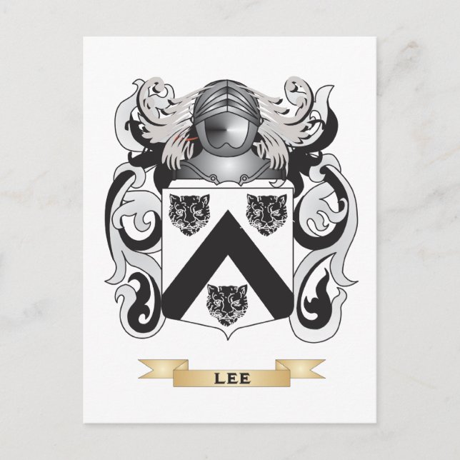 Lee-Wappen (Familienwappen) Postkarte (Vorderseite)