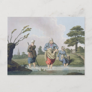 Leech Finders, Gravur "Costume of Yorkshire" Postkarte