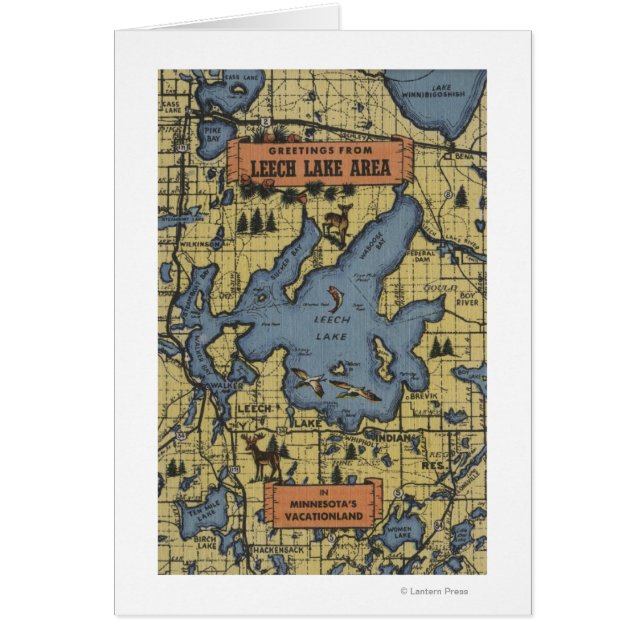 Leech Lake Area, Minnesota - Große Buchstabenszene (Vorne)