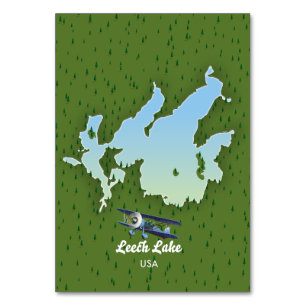 Leech Lake Reisekarte Tischnummer
