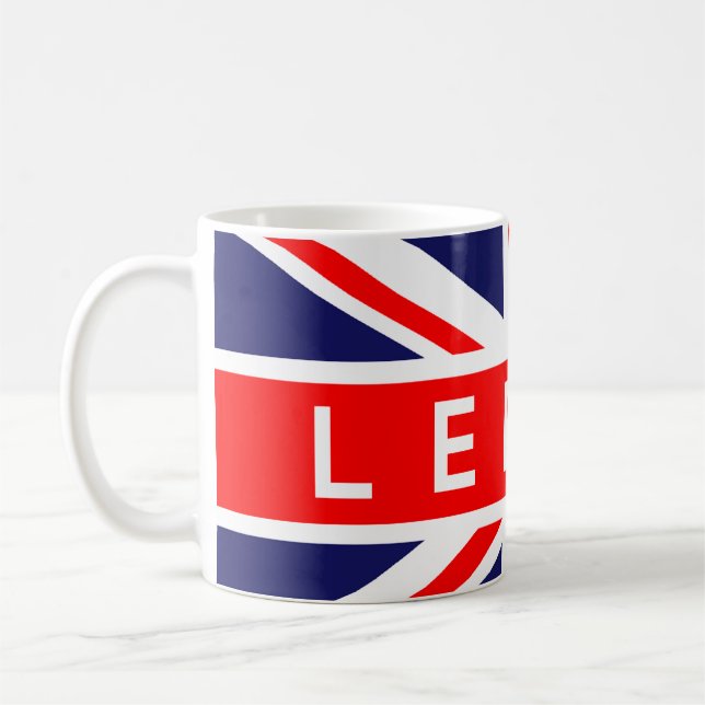 Leeds: Britische Flagge Kaffeetasse (Links)