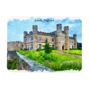 Leeds England Castle Panorama View Magnet
