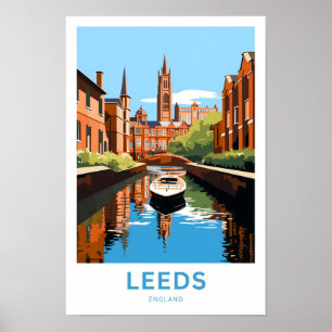 Leeds England Travel Print Poster