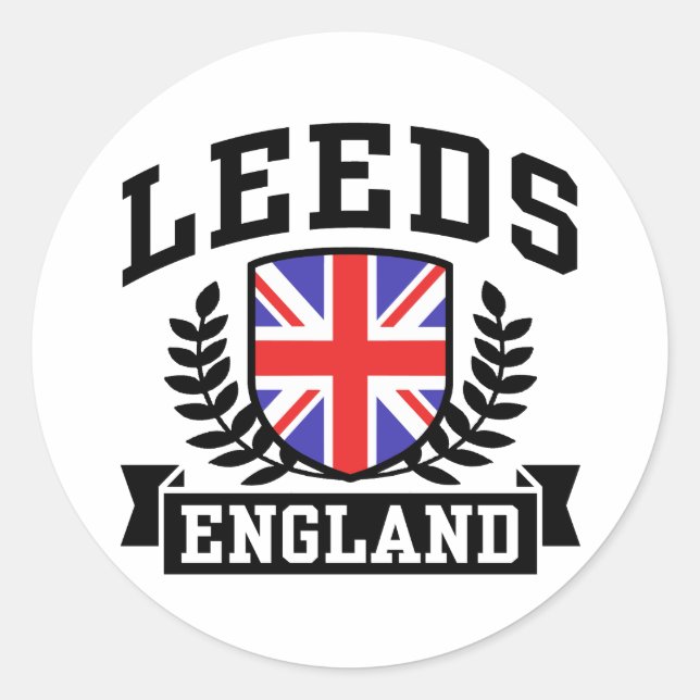 Leeds Runder Aufkleber (Vorderseite)