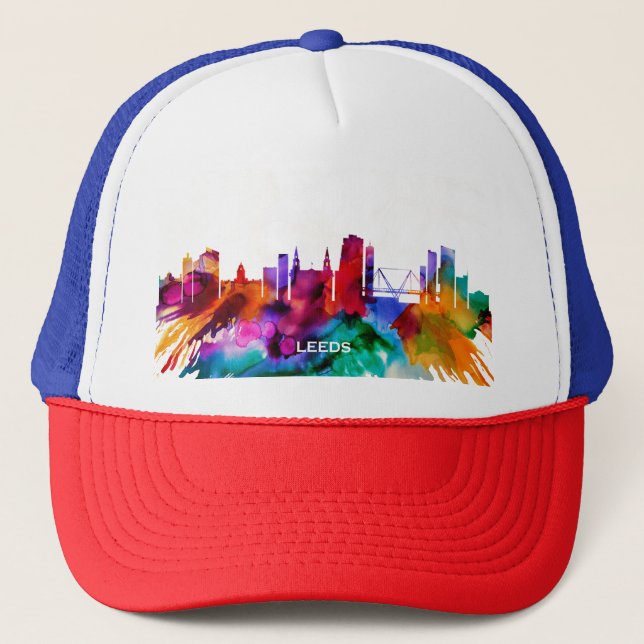 Leeds Skyline Truckerkappe (Vorderseite)