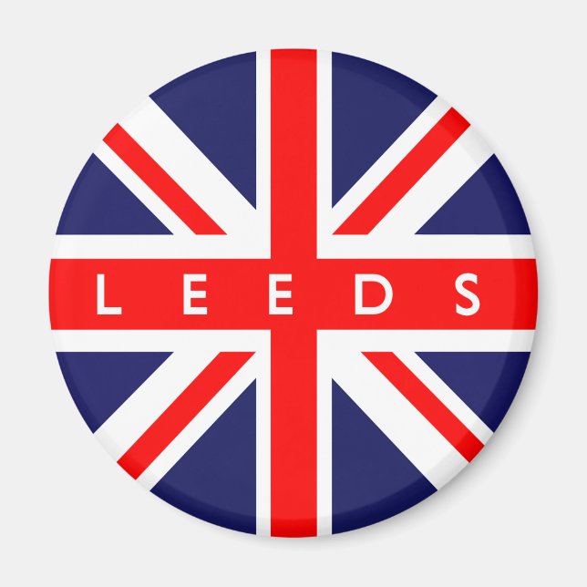 Leeds UK Flag Magnet (Vorne)
