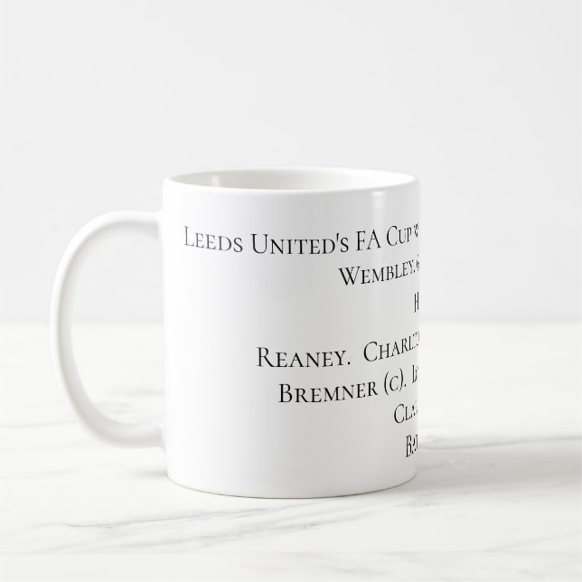 Leeds Uniteds FA Cup-Siegermannschaft, 1972 Kaffeetasse (Links)