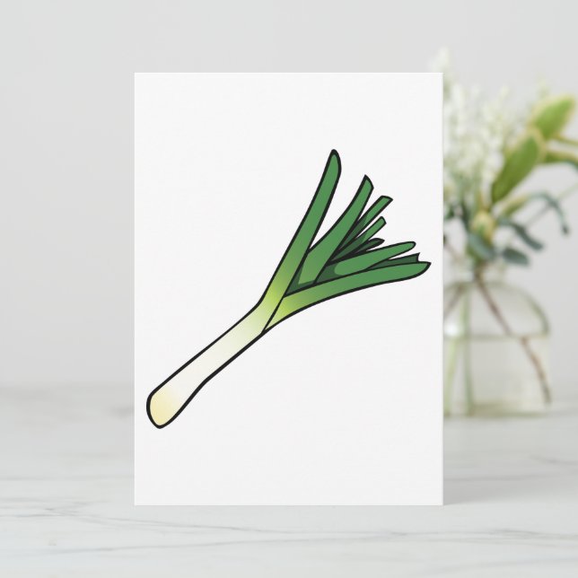 Leek Gemüse Einladung (Stehend Vorderseite)