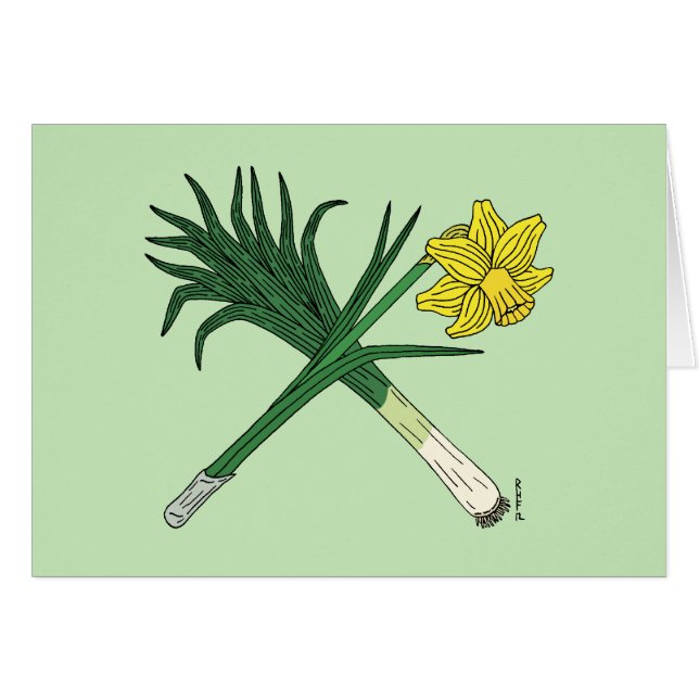 Leek und Daffodil Crossed (Vorderseite (Horizontal))