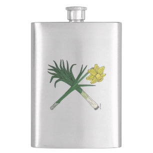 Leek und Daffodil Crossed Flachmann