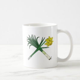 Leek und Daffodil Crossed Kaffeetasse