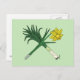 Leek und Daffodil Crossed Postkarte (Vorne/Hinten)