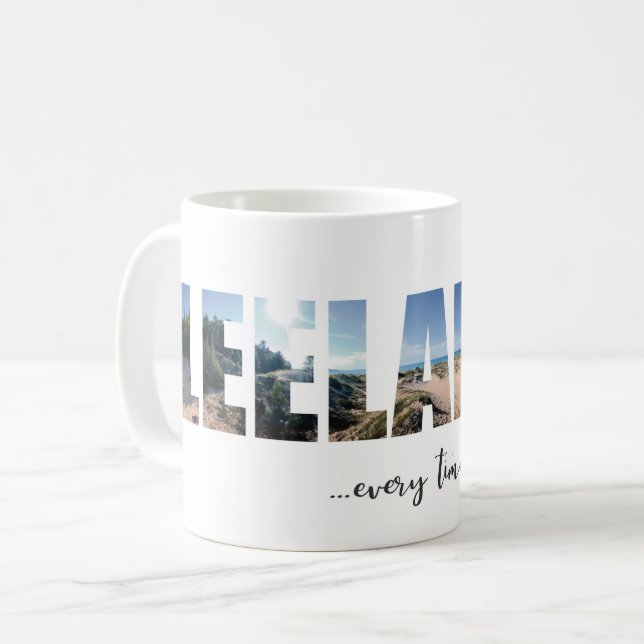 Leelanau Beach Art Fotografie Tasse (Vorderseite Links)