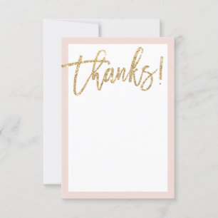 LEER DANKE gold glitzer schrift blass rosa