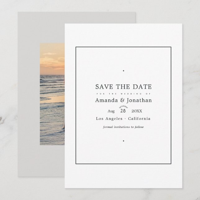 Leer Save The Date (Vorne/Hinten)
