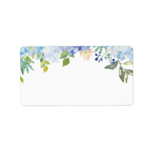 Leeradresse des Carolina-Blüten-Aquarell-  Adressaufkleber