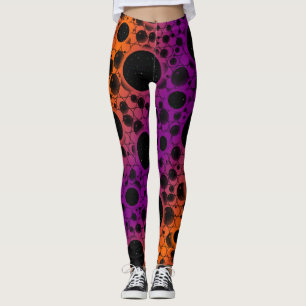 Leerblasen - Lila/orange Leggings
