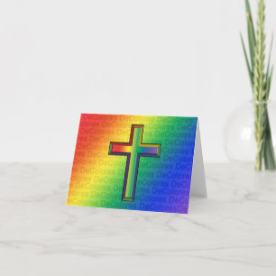 Leere Anmerkungs-Karte De Colores Cross Karte