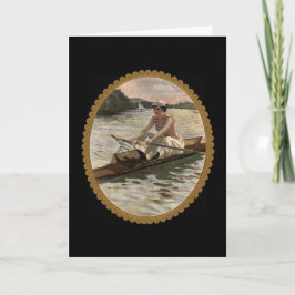 Leere Begrüßung. Vintage Kunstweibin Karte