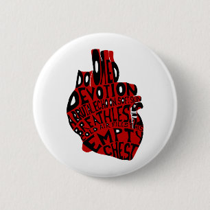 leere Brust: anatomisches Herz Button