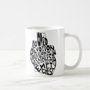 leere Brust: anatomisches Herz Kaffeetasse