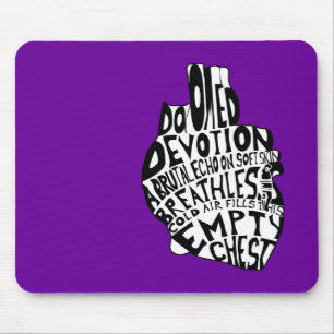 leere Brust: anatomisches Herz Mousepad