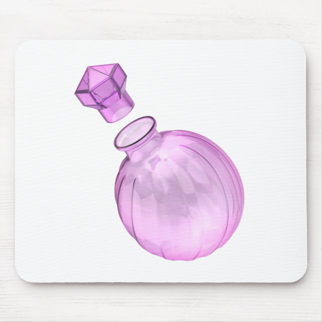 Leere dekorative violette Glasflasche Mousepad (Vorne)