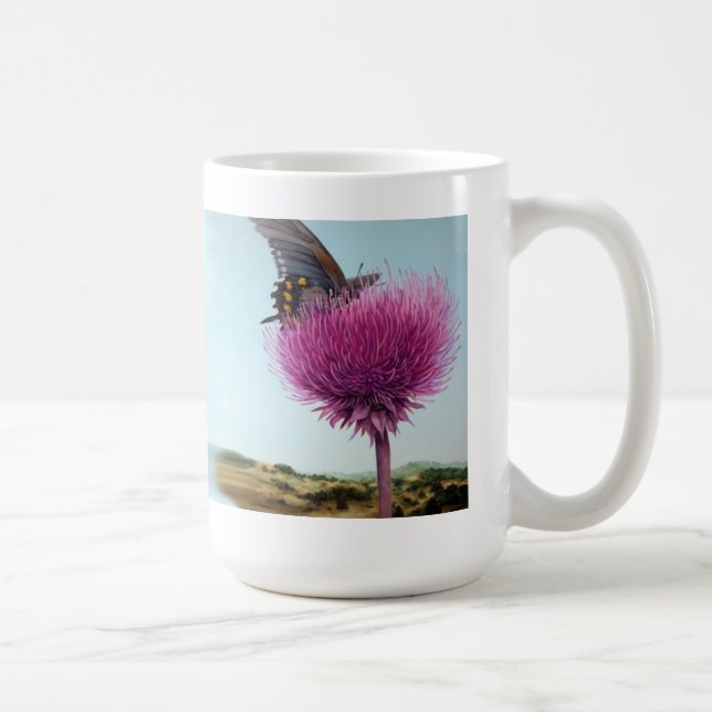 Leere Distel-Tasse (gesetzt Ihrem Info auf sie) Kaffeetasse (Rechts)