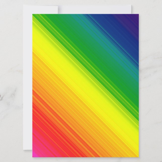 Leere Einladung, alle Größen, Gay Pride-Regenbogen Einladung (Vorderseite)
