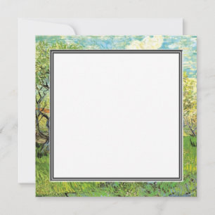 leere Einladung. Van Goghs Obstgarten in Blüte Einladung