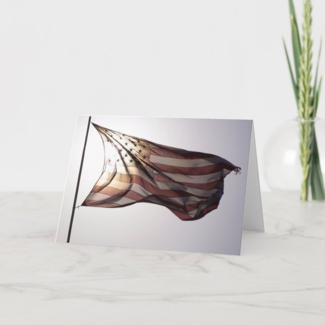 Leere Flagge-Gruß-Karte Karte (Vorderseite)