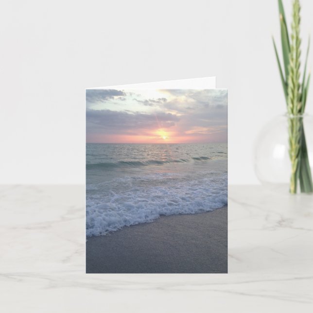 Leere Florida-Sonnenuntergang-Strand-Karte Karte (Vorderseite)