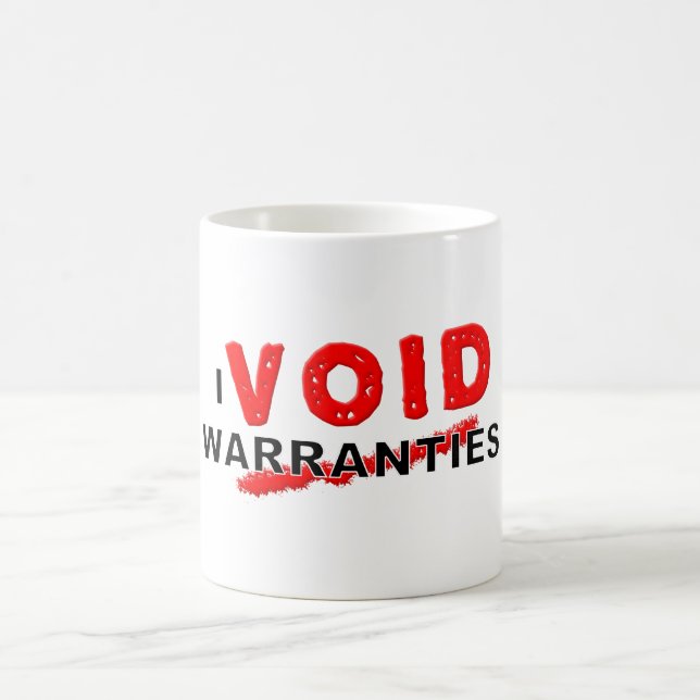 Leere Garantie-lustige Tasse (Mittel)