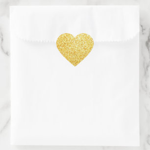 Leere Gold-Glitter-Schablone Glamourös Klassisch Herz-Aufkleber